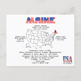 Postal Festiva Mantener el estado norteamericano en un mapa e inf