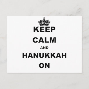 POSTAL FESTIVA MANTENGA LA CALMA Y HANUKKAH EN MARCHA