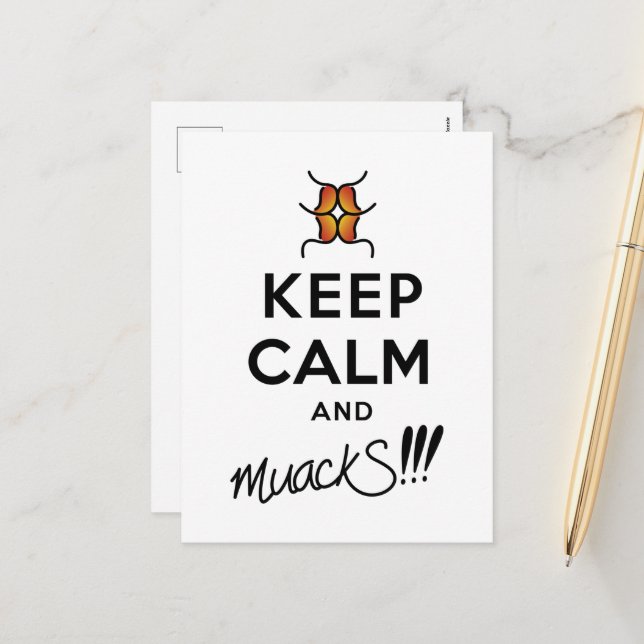 Postal Festiva ¡¡¡Mantengan la calma y el silencio!!! (Anverso/Reverso In Situ)