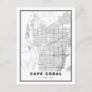 Postal Festiva Mapa de Cabo Coral
