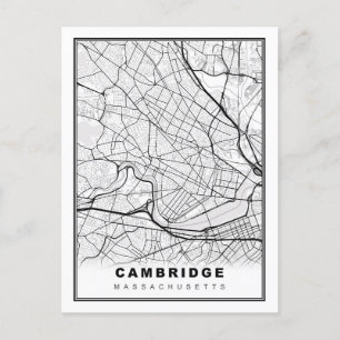 Postal Festiva Mapa de Cambridge