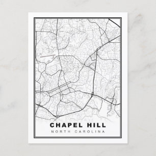 Postal Festiva Mapa de Chapel Hill