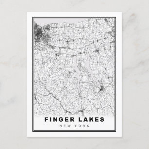 Postal Festiva Mapa de Finger Lakes