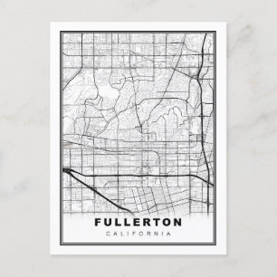 Postal Festiva Mapa de Fullerton