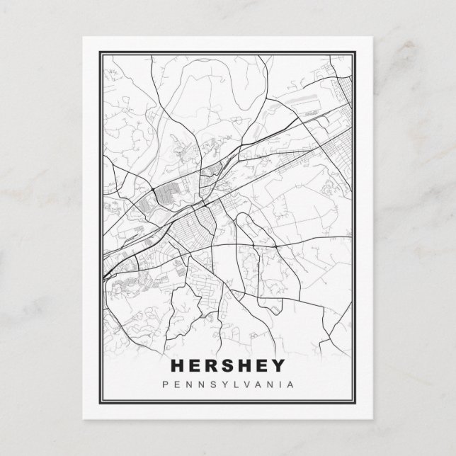 Postal Festiva Mapa de Hershey (Anverso)
