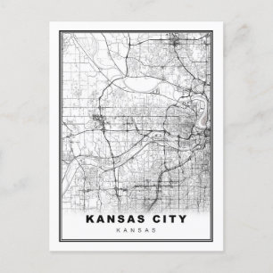 Postal Festiva Mapa de Kansas City