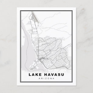 Postal Festiva Mapa de la ciudad de Lake Havasu