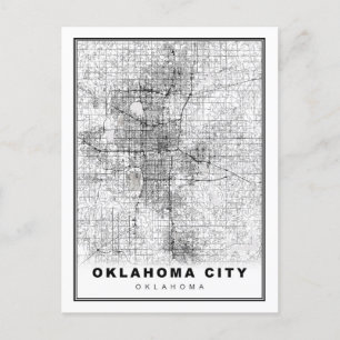 Postal Festiva Mapa de Oklahoma City