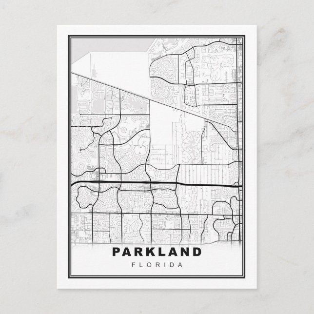 Postal Festiva Mapa de Parkland (Anverso)