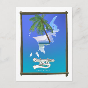 Postal Festiva mapa de viaje a la isla de Sumba Indonesia