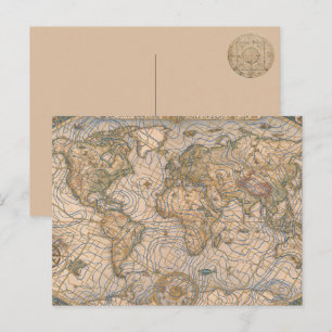 Postal Festiva Mapa Mundi