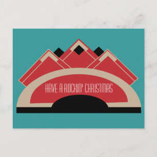 Postal Festiva Máquina tocadiscos vieja