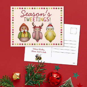 Postal Festiva Maravillosas Temporadas Tuits De Navidades De Pun 