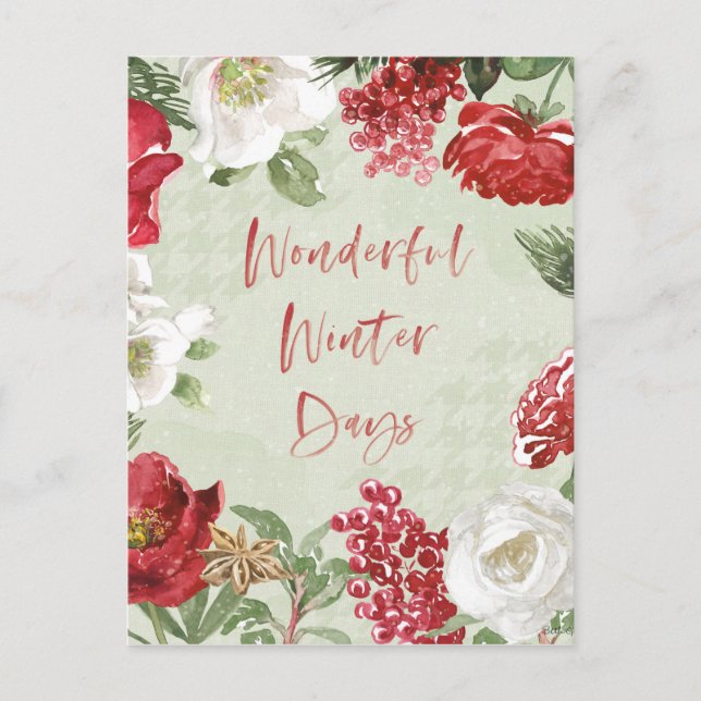 Postal Festiva Maravillosos días de invierno (Anverso)