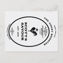 Postal Festiva Marca comercial, gallo de coca, personalizable