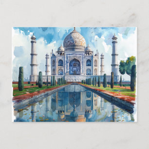 Postal Festiva Marca de agua Taj Mahal India