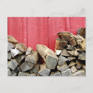 POSTAL FESTIVA MARCA ROJA Y POSTCARTAS DE MADERA ATACADAS