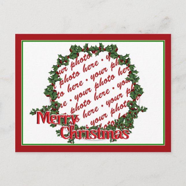 Postal Festiva Marco de foto de círculo hueco (Anverso)