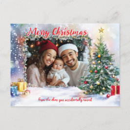 Postal Festiva Marco fotográfico de Santa Claus