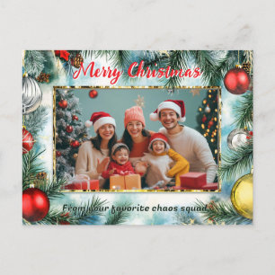 Postal Festiva Marco fotográfico favorito de Santa Claus