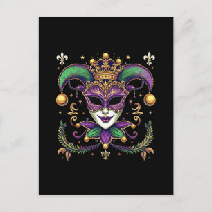 Postal Festiva Mardi Grass Y'all - Celebrar la nueva temporada de