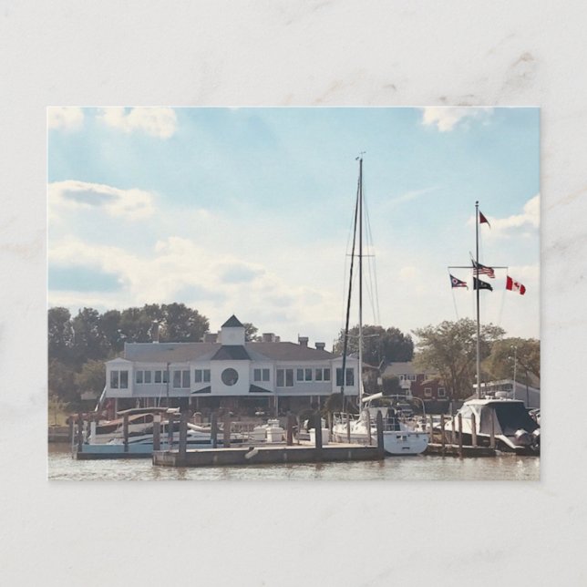 Postal Festiva Marina en Huron, fotografía de Ohio (Anverso)