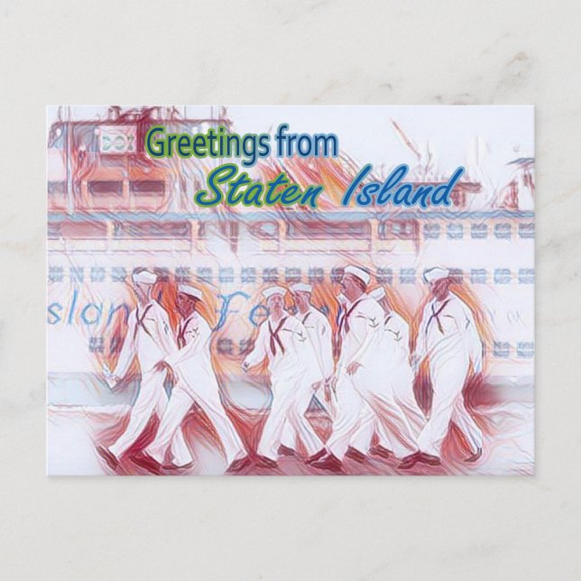 Postal Festiva Marinero de Staten Island (Anverso)
