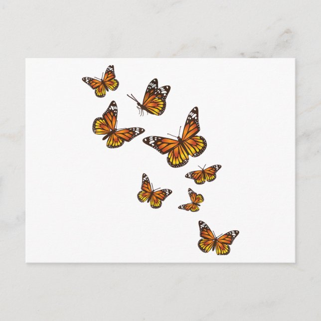 Postal Festiva Mariposas voladoras - Butterfly Lover Gardener Ent (Anverso)