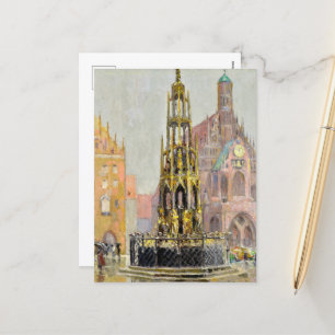 Postal Festiva Market Place, Nuremberg, 1928, por Grant Wood