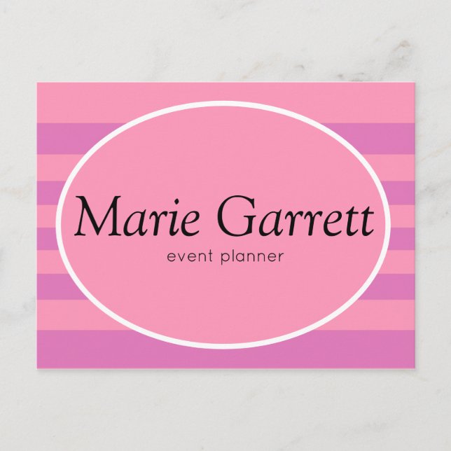 Postal Festiva Marketing clásico de bandas rosadas (Anverso)