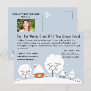 Postal Festiva Marketing o Inmobiliaria de Invierno Real