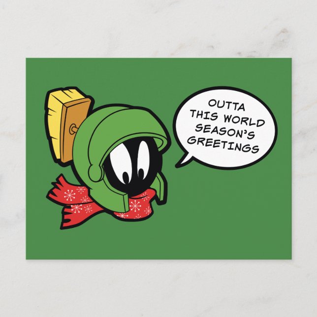 Postal Festiva MARVIN MARTIAN™ "Fuera de este mundo" (Anverso)