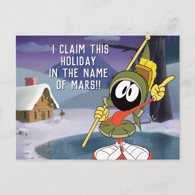 Postal Festiva MARVIN MARTIAN™ Winter Cabin (Anverso)