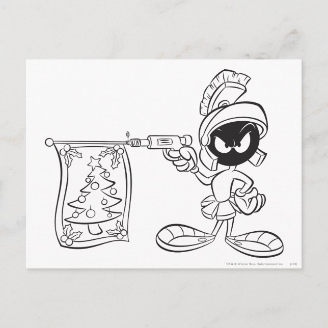 Postal Festiva MARVIN THE MARTIAN™ Christmas Tree Gun (Anverso)