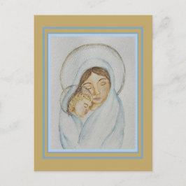Postal Festiva Mary’s Mantle & Child Christmas Postcard