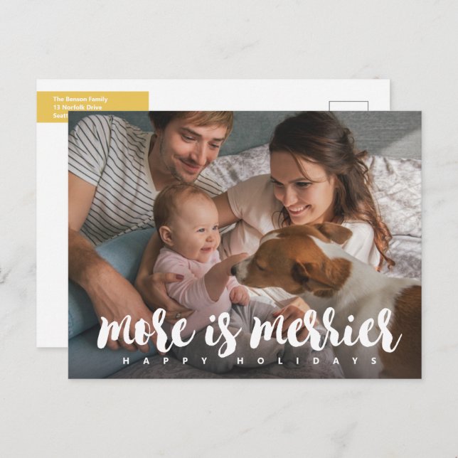 Postal Festiva Más es Más Divertido Foto de Vacaciones (Anverso / Reverso)