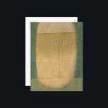 Postal Festiva Máscara de miedo de Paul Klee<br><div class="desc">Paul Klee - Máscara de miedo,  1932. Paul Klee era un artista alemán nacido en Suiza. Su estilo altamente individual fue influenciado por movimientos artísticos que incluían el expresionismo,  el cubismo y el surrealismo.</div>