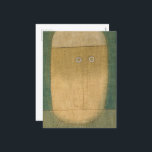 Postal Festiva Máscara de miedo de Paul Klee<br><div class="desc">Paul Klee - Máscara de miedo,  1932. Paul Klee era un artista alemán nacido en Suiza. Su estilo altamente individual fue influenciado por movimientos artísticos que incluían el expresionismo,  el cubismo y el surrealismo.</div>