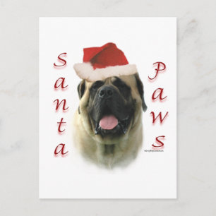 Postal Festiva Mastiff (fawn) Santa Paws