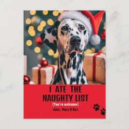 Postal Festiva Me comí Navidades de fotos de Mascota de la lista