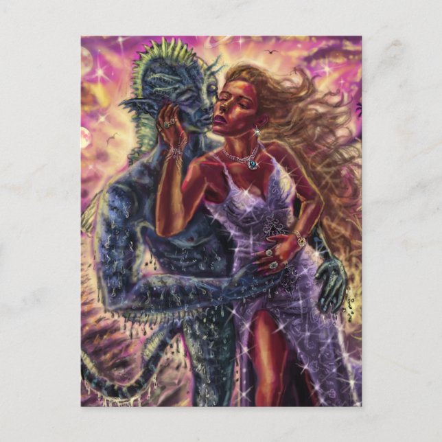 Postal Festiva Me enamoré de un monstruo marino (Anverso)