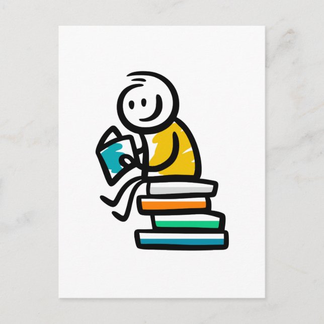 Postal Festiva Me encanta leer (Anverso)