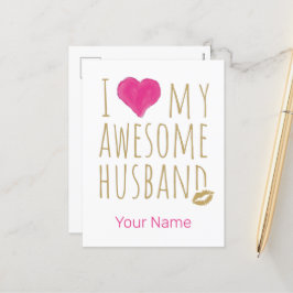 Postal Festiva Me encanta mi maravilloso aniversario de Boda de m