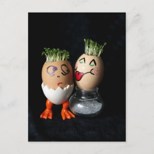 Postal Festiva ¿Me Lame La Postcarta De Pascua De La Serie Eggmen