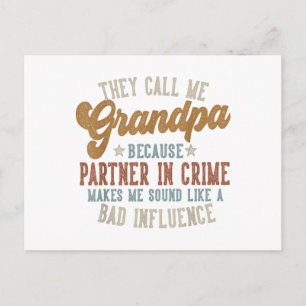 Postal Festiva Me llaman abuelo divertido del día del padre abuel