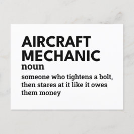 Postal Festiva Mecánico de Aeronaves - Definición de Trabajo Inte