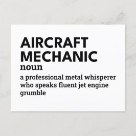 Postal Festiva Mecánico de aeronaves - Definición del humor