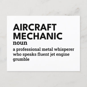 Postal Festiva Mecánico de aeronaves - Definición del humor