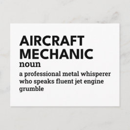 Postal Festiva Mecánico de aeronaves - Definición del humor