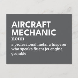 Postal Festiva Mecánico de aeronaves - Definición divertida